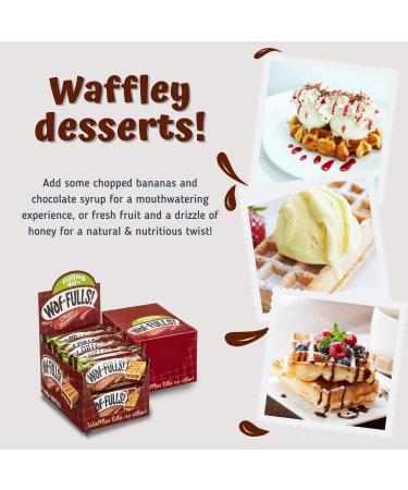 WafFULLS! Choco Hazelnut Waffles (12x 50g) - Soft Waffle Sandwich Breakfast Snacks Ready to Eat Snack for Kids Adults Hazelnut Chocolate Bars Individually Wrapped Waffles Snacks Bulk Christmas Gifts - Buy Online on GoSupps.com