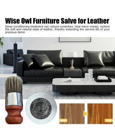 Leather Conditioner For couch Furniture Salve Sofa Cleaner and Cleaning Brush Leather Repair Kit Wood Furniture Polish Wax 1 cream + 1 brush - Buy Online on GoSupps.com
