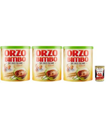 Orzo Bimbo orzo Solubile 100% Italiano Orge soluble 100% italienne istant coffee 3x 120g + Italian Gourmet polpa 400g