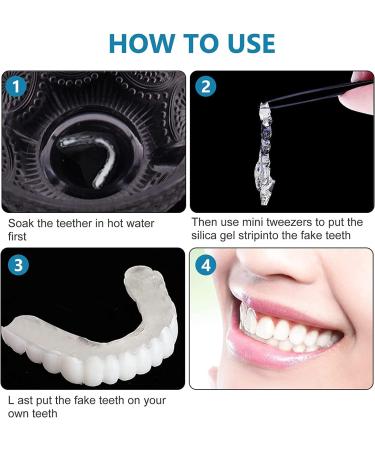 Buy Gimly Teeth Set - Top & Bottom Lightening Dentures for Men & Women | 6 Pairs of Plug-In False Teeth & Veneers - Buy Online on GoSupps.com