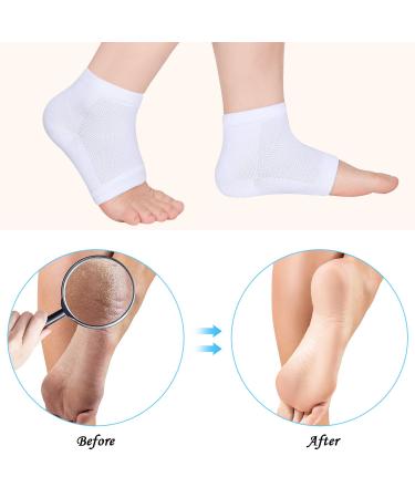 Heel Socks for Dry Cracked Skin - Soft Ventilated & Moisturizing - 3 Pairs for Ultimate Comfort - Buy Online on GoSupps.com