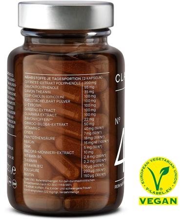 3x N 4 Focus - Vegan Nootropics Brain Booster with CDP Choline Ginkgo Biloba Brahmi & Vitamin B Complex - 180 Memory Capsules for Enhanced Concentration & Brain Power - Buy Online on GoSupps.com
