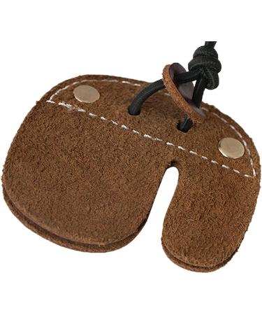 CyberDyer Cow Leather Archery Finger Tab for Recurve Bows - Brown | Hunting Finger Protector - Buy Online on GoSupps.com