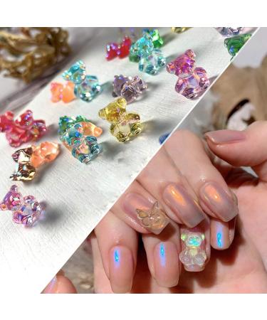 Sanwood 3D Bear Nail Art Sequin Charm - Yellow Crystal Resin Decor for DIY Jewelry Nail Manicure & Mobile Phone Crafts - Buy Online on GoSupps.com