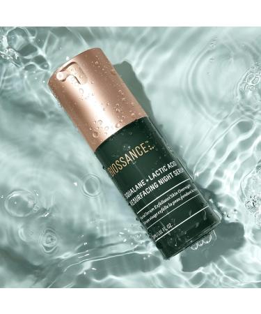 Biossance Squalane + Lactic Acid Resurfacing Night Serum - 1 Fl Oz | Exfoliating AHA for Smoother Skin, Diminishes Fine Lines, Brightens Complexion - Buy Online on GoSupps.com
