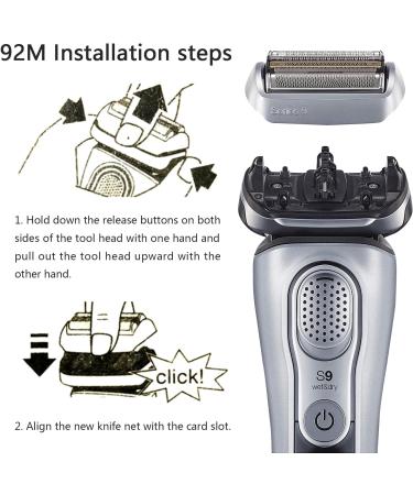 92M Replacement Head for Braun Shaver Series 9 Compatible With All Series 9 Electric Shavers 9290cc 9291cc 9385cc 9330s 9370cc 9330s 9293s 9296cc etc by Models - Buy Online on GoSupps.com