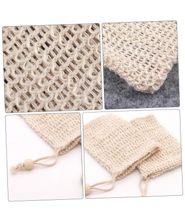 FRCOLOR 8 Pcs Cotton Linen Soap Pouches - Natural Sisal Drawstring Bags for Soaps | Eco-Friendly Durable & Perfect for Women - Khaki Color - Buy Online on GoSupps.com