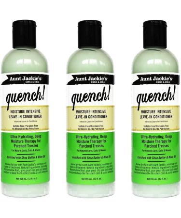 Aunt Jackie's Quench Moisture Intensive Conditioner 12oz (3 Pack) - Deep Hydration for All Hair Types - International Shipping Available - Buy Online on GoSupps.com