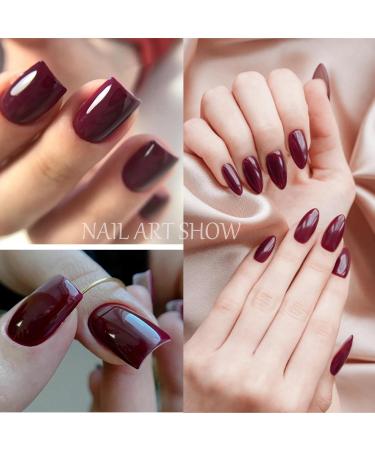 EONFAVE Red Nail Polish - Wine Red Nail Varnish - Long Lasting Chip Resistant & Quick Drying Nail Polish for DIY Nail Art Manicure at Home - No Need Cured - Buy Online on GoSupps.com