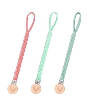 Cldy baby pacifier chain clip pacifier chain young drinking cup keeper strap for/stroller/baby carrier/car seat pacifier band (3 pack) 4PCS B