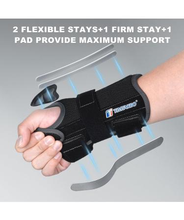 Buy TIMTAKBO Carpal Tunnel Wrist Brace Adjustable Night Support Hand Splint for Left Hand | Best for Arthritis Tendonitis and Sprains - Buy Online on GoSupps.com