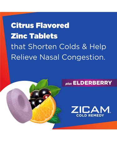 Zicam Cold Remedy RapidMelts Elderberry Citrus Flavor 25 Count - Fast Relief Formula - Buy Online on GoSupps.com