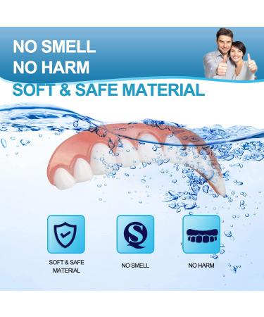 2 PCS Fake Teeth Dentures for Men and Women | Dental Veneers for Temporary Restoration | Natural & Comfortable | Protect Teeth, Regain Confident Smile | Natural Shade-QA White - Buy Online on GoSupps.com