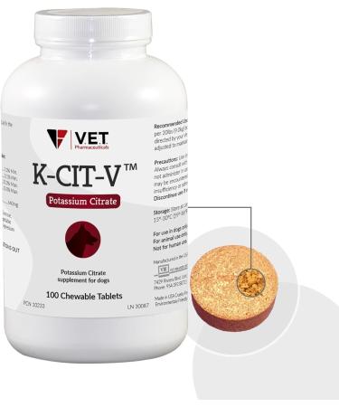 K-CIT-V Potassium Citrate Chewable Tablets 640mg 100ct - Buy Online on GoSupps.com