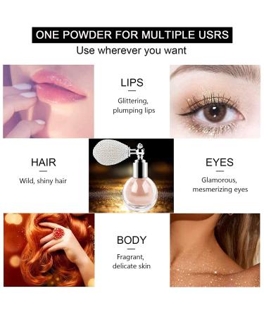 Shimmering Sparkle Spray Powder for Face, Body, Hair & Nails - Nude Pink Glitter Makeup Contour & Eyeshadow - Buy Online on GoSupps.com
