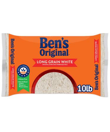 BEN'S ORIGINAL Enriched Long Grain White Rice, Parboiled Rice, 10 lb Bag 10 Pound (Pack of 1)