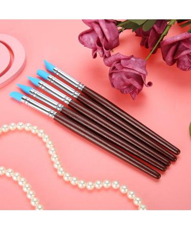 5 Dental Silicone Pens with Wooden Handles - Blue Head Sculpture Tools for Teeth & Manicure | Carving & Shaping Essentials - Buy Online on GoSupps.com