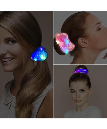 6 PCS LED Light Hair Scrunchies and Satin Elastic Bands Set for Women and Girls - Perfect for Halloween and Christmas Parties - Buy Online on GoSupps.com