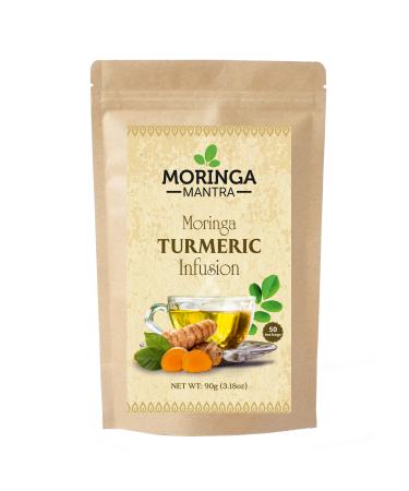 Moringa Mantra Moringa Turmeric Herbal Tea Infusion 50 Enveloped Tea Bags Organically Grown Moringa