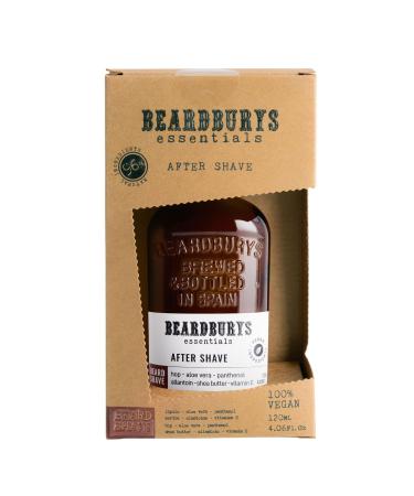 Beardburys Essentials | After Shave for Men Soothes refreshes and hydrates - Vitamin E Shea Butter and Aloe 100% Vegan - 4.06 Fl Oz 4.06 Fl Oz (Pack of 1)