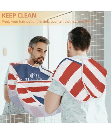 Beard Bib Apron for Men - Non-Stick Waterproof Hair Catcher | Perfect for Grooming & Trimming | 4th July Independence Day Gift - Buy Online on GoSupps.com