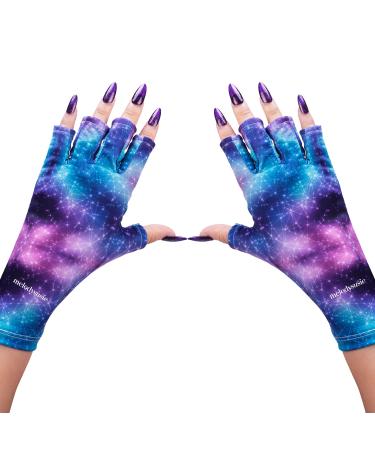 MelodySusie UV Gloves for Nails, UV Lamp Gloves for Manicures Protection, Starry Night Gel Manicure Gloves, Nail Art Skin Care Fingerless UV Shield Gloves - Buy Online on GoSupps.com