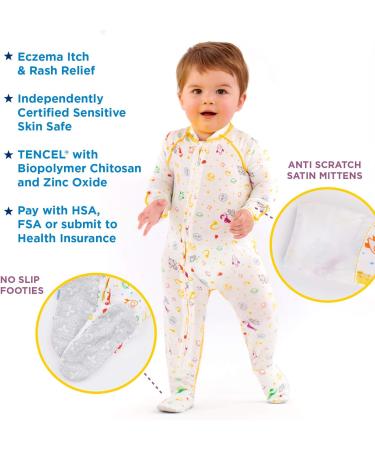 Eczema Sleep Suit for Babies | Itch Relief & Wet Wrap Suit | 0-6M (15-18lbs / 27 Tall) - Buy Online on GoSupps.com