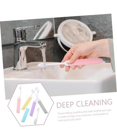 Partykindom 15-Pack Travel Toothbrushes - Collapsible & Compact Toothbrushes for Camping & Travel Accessories | Macaron Colors & Synthetic Fiber - Buy Online on GoSupps.com