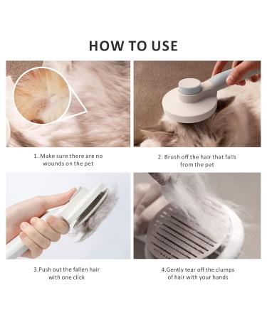 Bayion Cat Brush & Dog Brushes - Best Grooming Tool for Short & Long Hair Cats - Remove Loose Undercoat & Mats - Gray - Buy Online on GoSupps.com