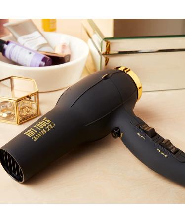 HOT TOOLS Pro Signature 1875W Turbo Ionic Hair Dryer in Black/Gold | Professional Salon Quality - Buy Online on GoSupps.com
