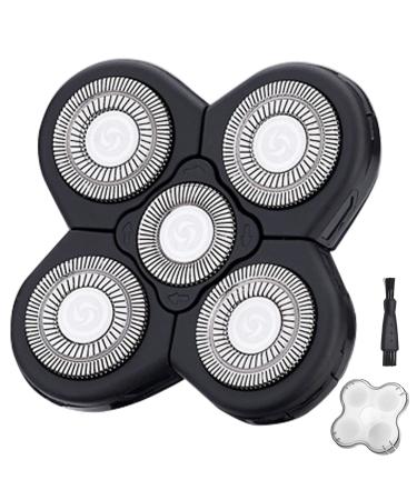 5 Blades Shaver Replacement Heads for Bald Men Easy to Clean Electric Shaver with Blade Cover Black - Buy Online on GoSupps.com