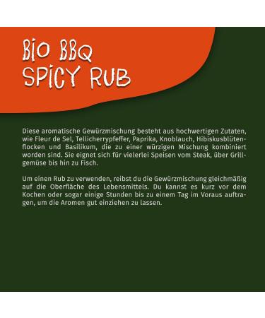Jeske Sports Supplies Tasty Pott Organic grill spices spice mixtures BBQ grilling spices grill steak spices grill vegetables spices Bio BBQ Spicy Rub 100 g - Buy Online on GoSupps.com
