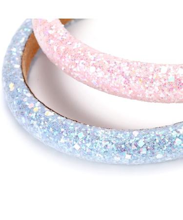 Loneedy 7 Pack Glitter Hair Bands - No Slip Sparkling Headbands for Girls & Women | Children's Hair Accessories in 7 Colors - Buy Online on GoSupps.com