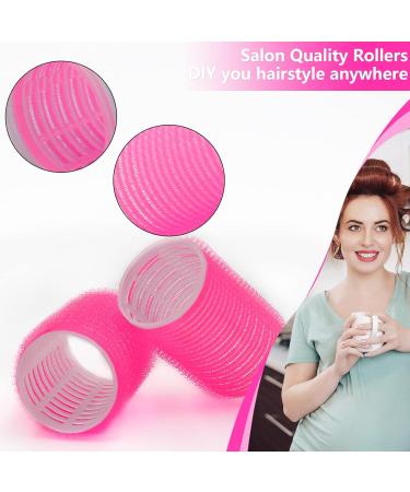 WOODFIB 31 PCS Hair Rollers Set - Self Grip Rollers for DIY Hair Styling - Includes Clips and Comb - Ideal for Long, Medium, Short Hair - Salon Quality Hairdressing Tools (Pink) - Buy Online on GoSupps.com