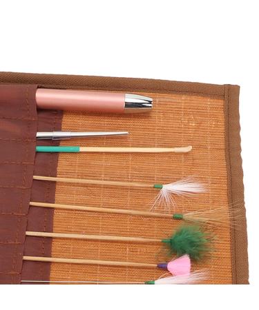 Portable Ear Pick Massage Set - 8 Feather Sticks for Salon, Relieve Fatigue and Earwax, Travel-friendly - Buy Online on GoSupps.com