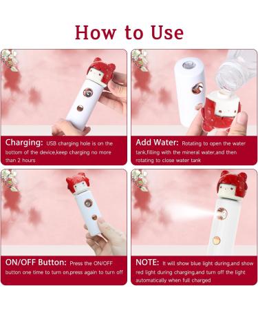 Nano Facial Mister 30MLPortable Facial Spray Mist Bottle Mini Face Mister Handy Mist Sprayer Facial Mister Mini Steamer USB Rechargeable Mini Beauty Device for Skin Care Facial Hydration - Buy Online on GoSupps.com