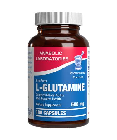 Free Form L-Glutamine Supplement - Clinical L Glutamine Capsules 500mg for Gut Health and Immune Support - Powerful Amino Acid Glutathione Precursor - Non-GMO & Made in The USA - 100 Servings