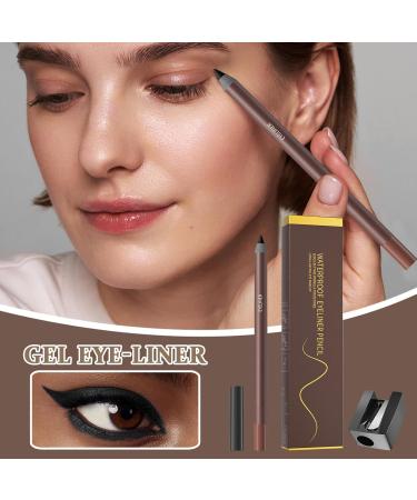 Eyeliner Pencil | Waterproof Gel Makeup Pencil with Sharpener Long-Lasting Smudge-Proof Smoothing Daily Makeup for Women - Buy Online on GoSupps.com