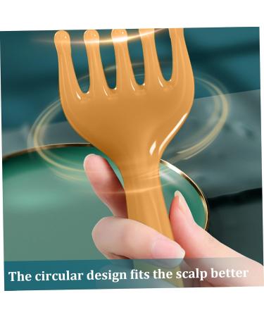 2-Piece Portable Scalp Massage Device - Multifunctional Handheld Comb for Relaxation & Stress Relief | Premium Resin Scalp Massager for Neck & Lymph Health - Buy Online on GoSupps.com