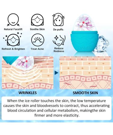 Joyeee Ice Roller - Blue Facial Ice Massage for Pore Shrinking Anti-Aging & Skin Elasticity | International Shipping - Buy Online on GoSupps.com