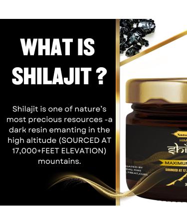Organic Herbs Pure Natural Himalayan Shilajit Resin for Men & Women for Energy Boost & Immune Support (30Gm/1.0 Ounce) - Buy Online on GoSupps.com