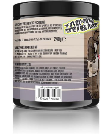 BPS Pharma Not4Pussy Pre-Workout Booster | Vegan Bodybuilding Supplement 240g - Death Apple Flavor - International Shipping Available - Buy Online on GoSupps.com