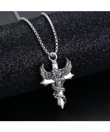 925 Sterling Silver Urn Pendant for Ash | Memorial Jewelry with Dragonfly Moonstone & Rose Design | Heart-Shaped Ash Holder for Women & Moms - Buy Online on GoSupps.com
