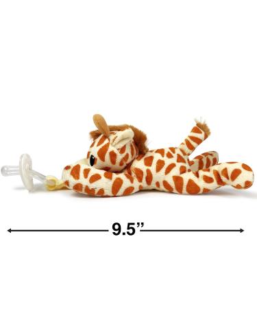 Detchable Giraffe Orange Plush Animal Pacifier Holder for Soothie Infant Pacifiers - Buy Online on GoSupps.com