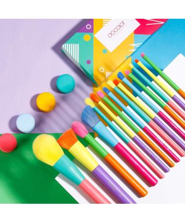 Docolor Dream of Color 15 Piece Makeup Brush Set - Premium Synthetic Kabuki Brushes for Foundation, Blending, and Eyeshadow - Perfect Gift Idea - Buy Online on GoSupps.com