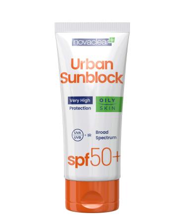 Novaclear Face Cream with SPF 50+ for Oily Skin Cream with SPF Against Sunburn Cream with Sunscreen 40 ml Cream against UVA UVB IR Rays High Sun Protection By Equalan Pharma.