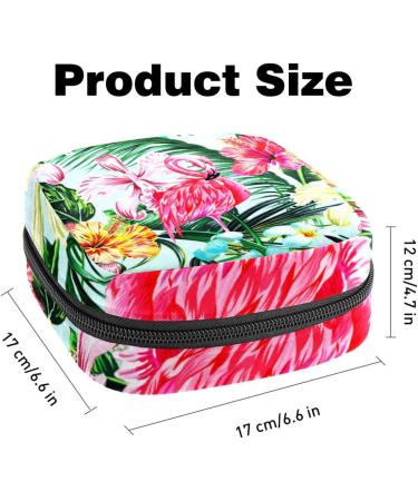 Buy Tropical Pink Flamingo Storage Bags for Women's Bandages Menstrual Pads & Tampons - Portable Organizer for School & Office - Buy Online on GoSupps.com