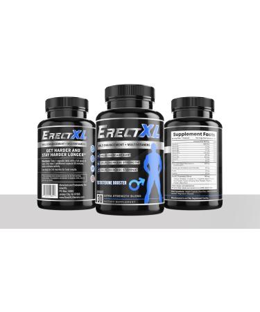 ErectXL Male Performance + MULTIVITAMIN Increase Size Strength Stamina | Nitric Oxide & Testosterone Enhancer w/Ginseng & MacaRoot +19 Fast Acting Natural Ingredients - Buy Online on GoSupps.com