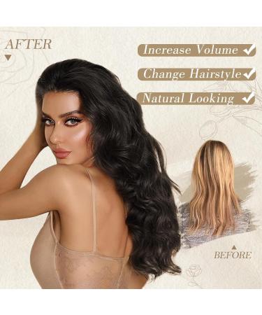BARSDAR 66cm Long Wavy Black Wig - Natural Black Middle-Part Synthetic Hair Wig for Women | Daily Party Halloween Use - Buy Online on GoSupps.com