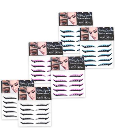 Glitter Eyeliner Stickers - 10 Pairs Reusable Waterproof Adhesive Stickers for Party Dress Up - Silver - Buy Online on GoSupps.com